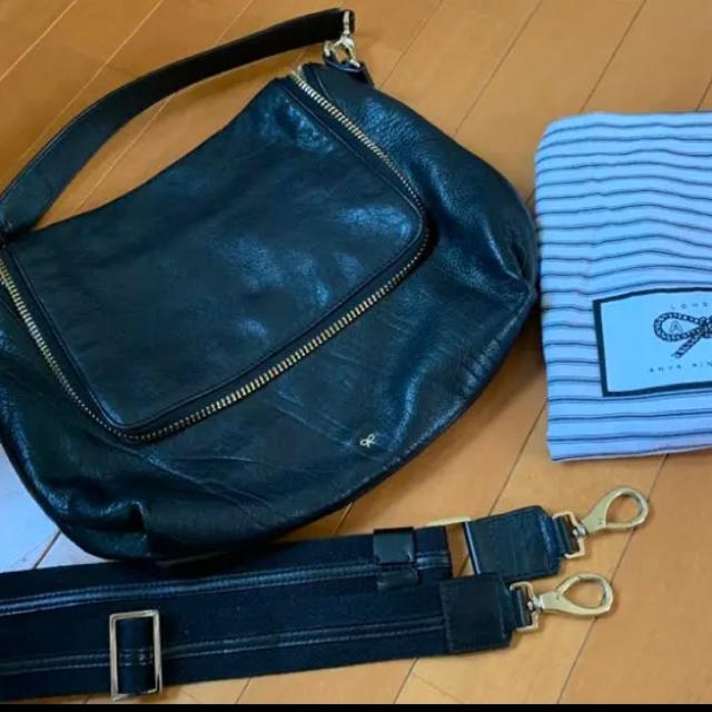 アニヤハインドマーチ　MAXI ZIP SATCHEL 2way ショルダー