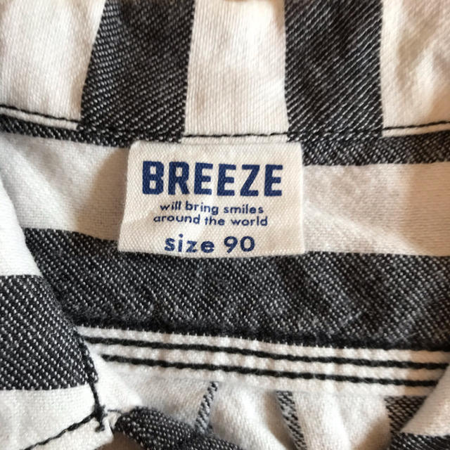 BREEZE(ブリーズ)の【美品】BREEZE ストライプ シャツ キッズ/ベビー/マタニティのキッズ服男の子用(90cm~)(Tシャツ/カットソー)の商品写真