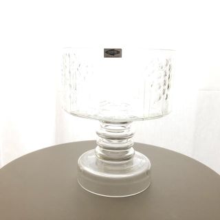 イッタラ(iittala)のNuutajarvi Flora 脚つきボウル クリア Oiva Toikka(置物)