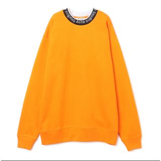 アクネ(ACNE)の定価35200円20ss Acneロゴジャガードスウェットキャロットオレンジ(スウェット)