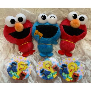 セサミストリート(SESAME STREET)のmny様専用★エルモ・クッキーモンスター　マスコット 3つセット(ぬいぐるみ)