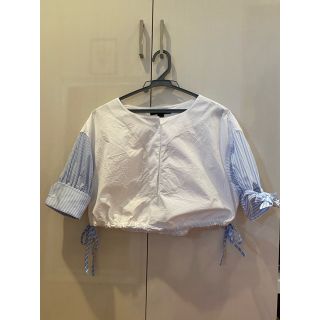 アレキサンダーワン(Alexander Wang)のalexander wang アレキサンダーワン　Henleyクロップドシャツ(シャツ/ブラウス(半袖/袖なし))