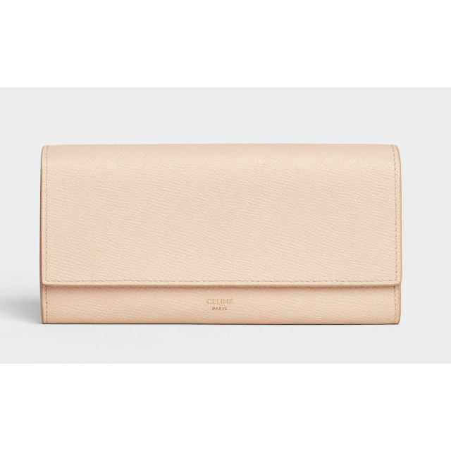 超人気新品 celine - セリーヌ ラージフラップウォレット ヌード 財布