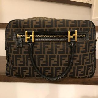 フェンディ(FENDI)のすまとく様専用フェンディ ミニボストンバッグ ズッカ 美品 ダークブラウン(ハンドバッグ)