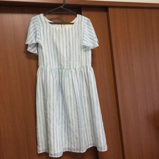 ダブルクローゼット(w closet)のw closetストライプ柄ワンピース(ひざ丈ワンピース)