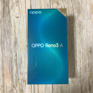 アンドロイド(ANDROID)のOPPO Reno3  A SIMフリー ブラック 128GB 新品未使用(スマートフォン本体)