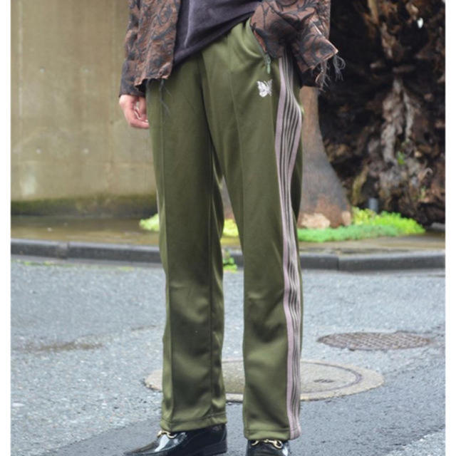 新品 XL needles トラックパンツ ストレート グレー パープル