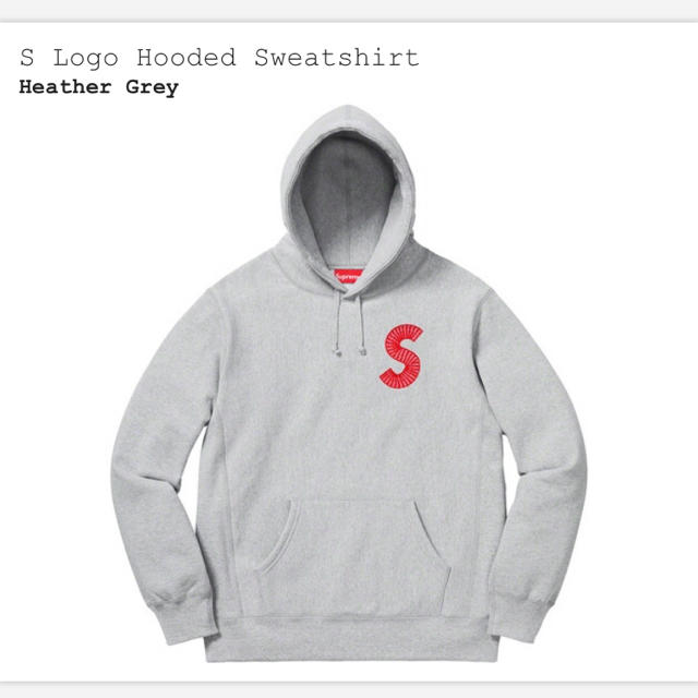 supreme S Logo Hooded Sweatshrit グレーSサイズトップス