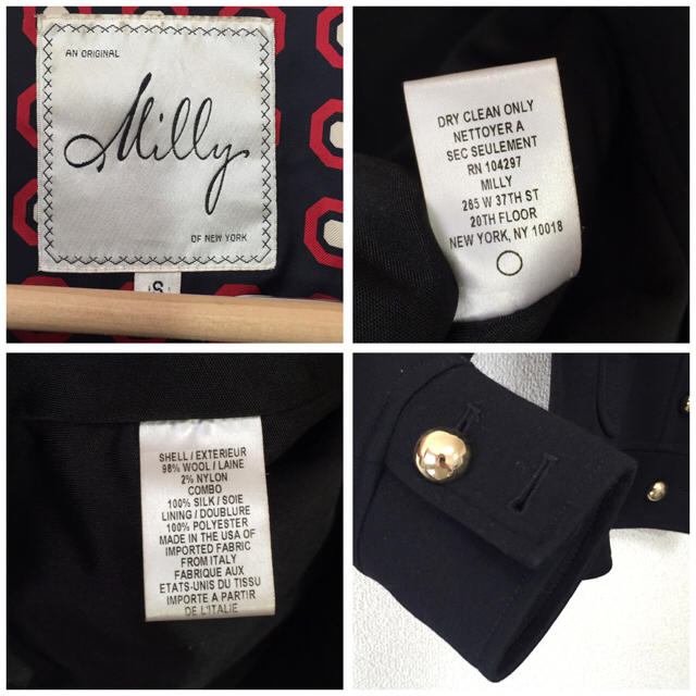 Milly(ミリー)のミリー  レトロジャケット ブラック レディースのジャケット/アウター(その他)の商品写真