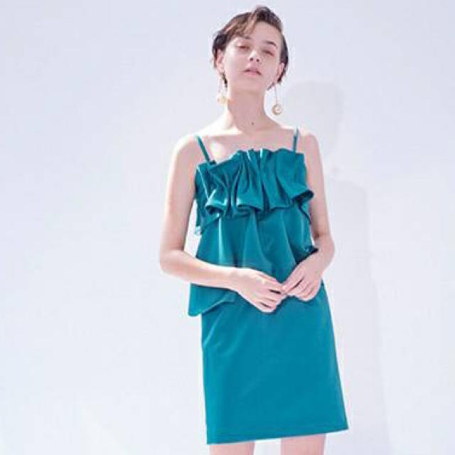 LADY MADE(レディメイド)の定価20000円＋税 ドレス グリーン レディースのフォーマル/ドレス(ミニドレス)の商品写真
