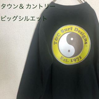 タウンアンドカントリー(Town & Country)の古着 90' タウンアンドカントリー プリント スウェット T&C Surf(スウェット)