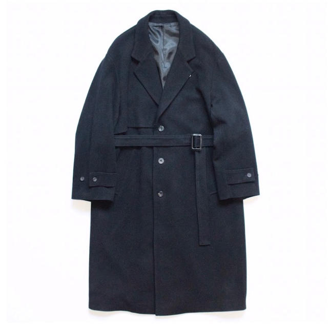 SUNSEA(サンシー)のstein 19aw lay chester coat (black) メンズのジャケット/アウター(チェスターコート)の商品写真