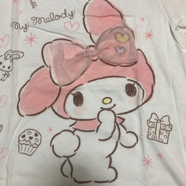 サンリオ(サンリオ)のマイメロ　Tシャツ　ジュニア キッズ/ベビー/マタニティのキッズ服女の子用(90cm~)(Tシャツ/カットソー)の商品写真