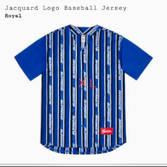 supreme Jacquard Logo Baseball Jersey ＸＬ