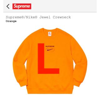 シュプリーム(Supreme)のsupreme nike Jewel Crewneck Orange(スウェット)