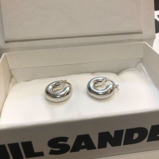 Jil Sander - JIL SANDER ジル・サンダー シルバー フープピアスの通販