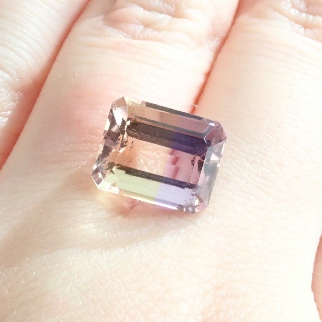 ルース 色石【バイカラー  アメトリン  エメラルドカット】4.97ct