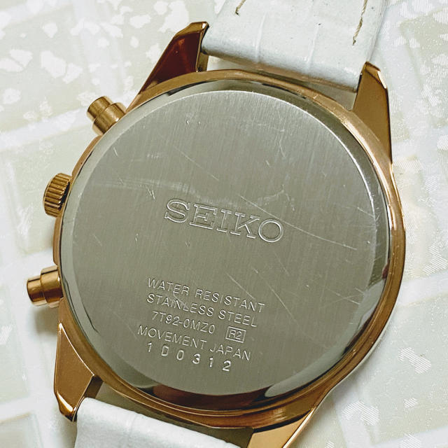 SEIKO(セイコー)の◆激レア◆SEIKO◆レディース◆腕時計◆クロノグラフ◆ホワイト◆ダイアモンド レディースのファッション小物(腕時計)の商品写真