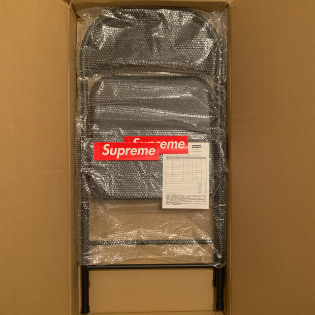 送料無料 Supreme Metal Folding Chair Black 黒