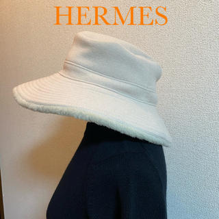 エルメス(Hermes)の未使用 HERMES 上品なカシミヤ ハット 帽子(ハット)