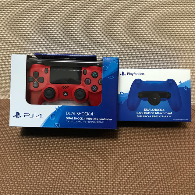 DUALSHOCK4 マグマ・レッド　背面ボタンアタッチメントセットゲームソフト/ゲーム機本体