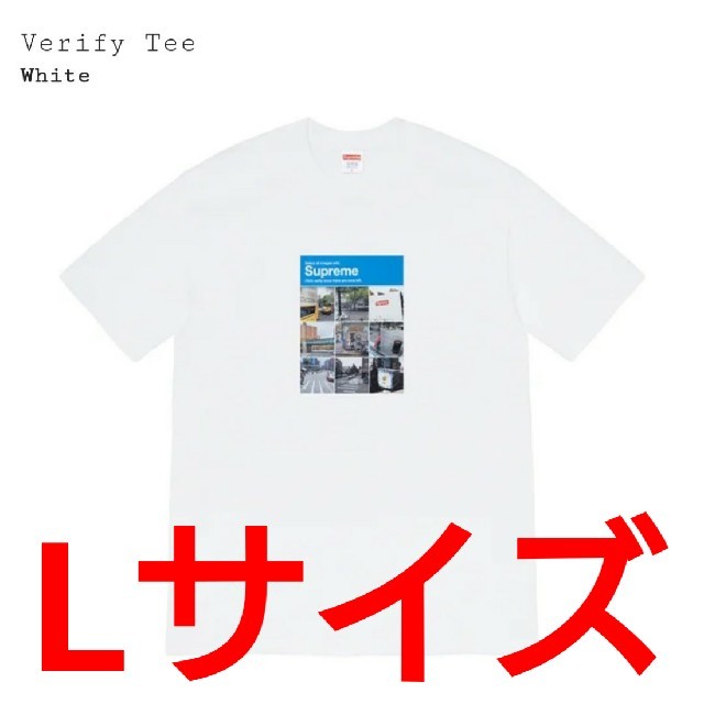 Lサイズ Supreme Verify Tee White ホワイト 白