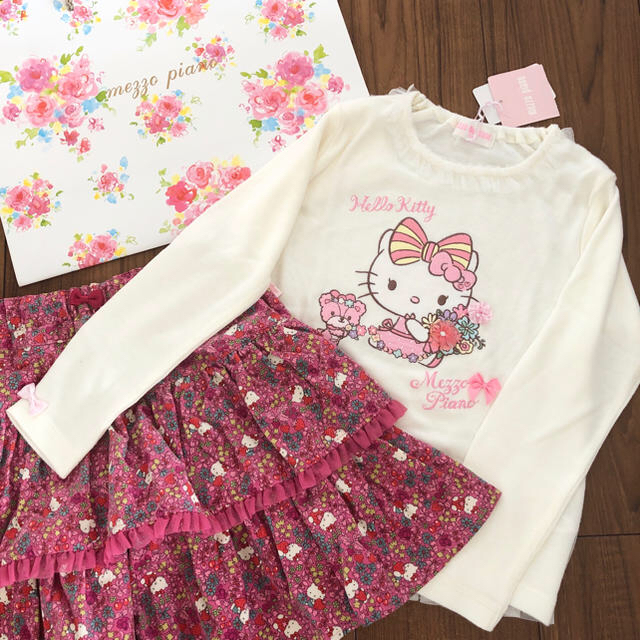 mezzo piano(メゾピアノ)のメゾピアノ 新品Tシャツ＆キュロット 120 キッズ/ベビー/マタニティのキッズ服女の子用(90cm~)(ワンピース)の商品写真