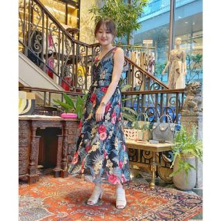 大人気!グレースボタニカルバード刺繍ワンピース ダイアグラム