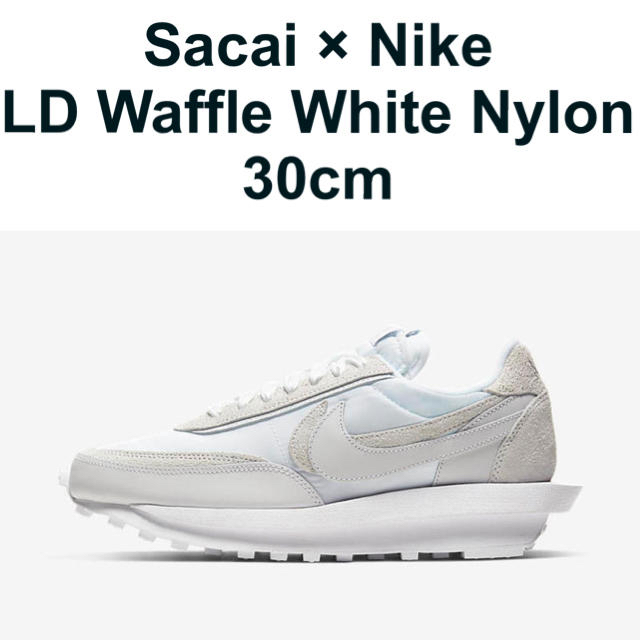 Sacai × Nike LD Waffle White Nylon 30cm