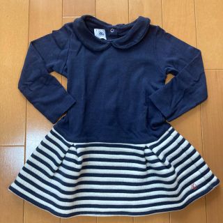 プチバトー(PETIT BATEAU)のプチバトードッキングワンピース18m(ワンピース)