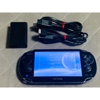 プレイステーションヴィータ(PlayStation Vita)のvita クリスタルブラック　送料無料　1(携帯用ゲーム機本体)