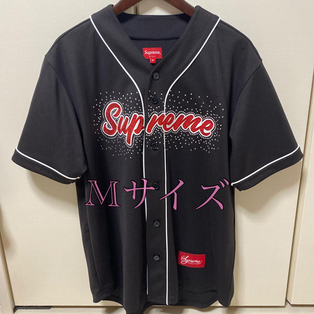 シュプリーム  ベースボールシャツ supreme M スワロフスキー