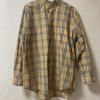 バーバリー(BURBERRY)のBURBERRY ベージュ　ノバチェックシャツ　メンズ　L(シャツ)