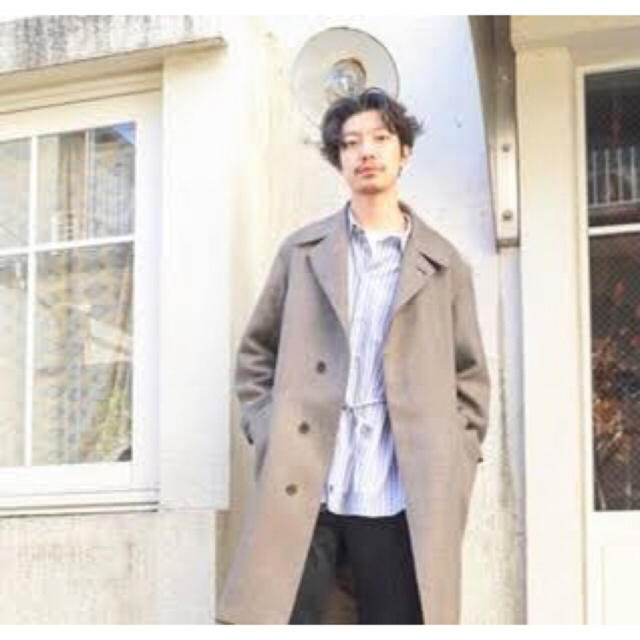 お得】 FACE DOUBLE AURALEE - COMOLI CHECK サイズ4 COAT LONG