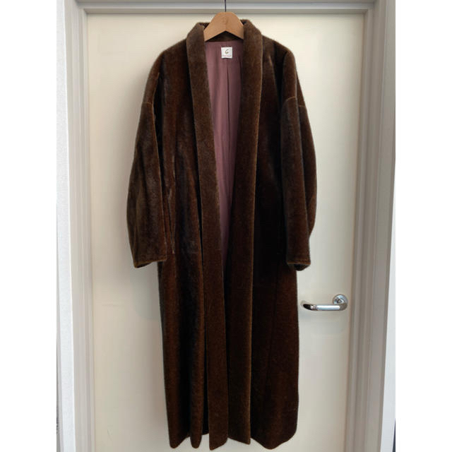 Roku FAKE FUR SHAWL COLLAR COATジャケット/アウター