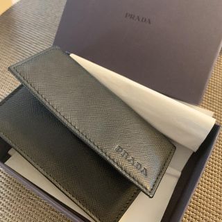 プラダ(PRADA)の小川英二様専用！PRADA カードケース　ブラック(名刺入れ/定期入れ)