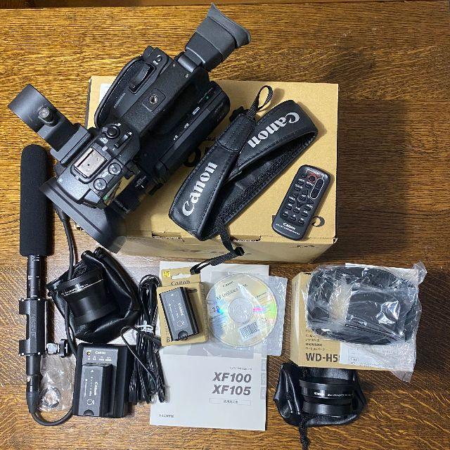 【良好品】 Canon 業務用デジタルビデオカメラ XF100 アクセサリセット付属 ビデオカメラ