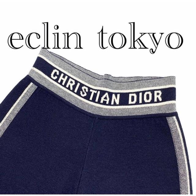 Christian Dior(クリスチャンディオール)のディオール《ロゴ刺繍》カシミヤ ニット パンツ E2304 レディースのパンツ(その他)の商品写真