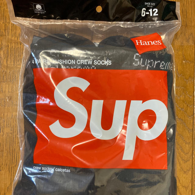 Supreme(シュプリーム)の【新品】supreme Hanes ソックス black メンズのレッグウェア(ソックス)の商品写真