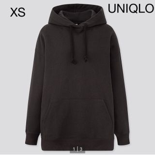 ユニクロ(UNIQLO)のスウェットオーバーサイズプルパーカ長袖　未使用(パーカー)