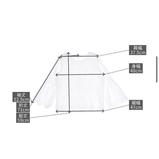 fifth(フィフス)の【Yさま専用】総レーススカラップブラウス レディースのトップス(シャツ/ブラウス(長袖/七分))の商品写真