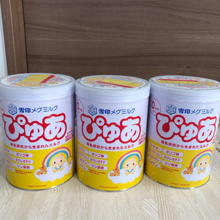 ユキジルシメグミルク(雪印メグミルク)の粉ミルク　ぴゅあ大缶3缶セット☆おまけつき(その他)