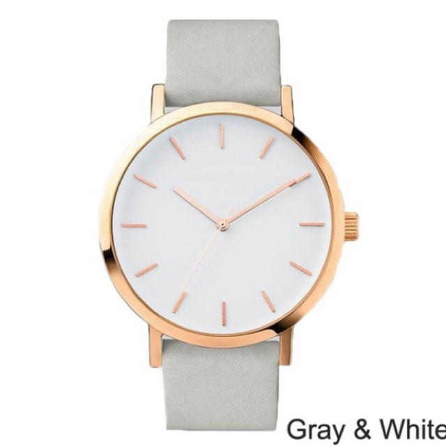 新品 未使用 腕時計 クォーツ時計 シンプル グレー ゴールド 訳あり レディースのファッション小物(腕時計)の商品写真