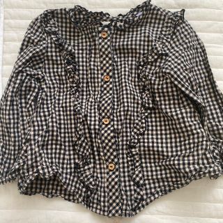 ザラキッズ(ZARA KIDS)のZARA kids ギンガムチェックブラウス(ブラウス)