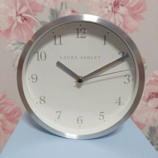 ローラアシュレイ(LAURA ASHLEY)のラストセール☆ローラアシュレイ 置き時計／ミニ壁掛け時計 シルバー ワイアット(置時計)