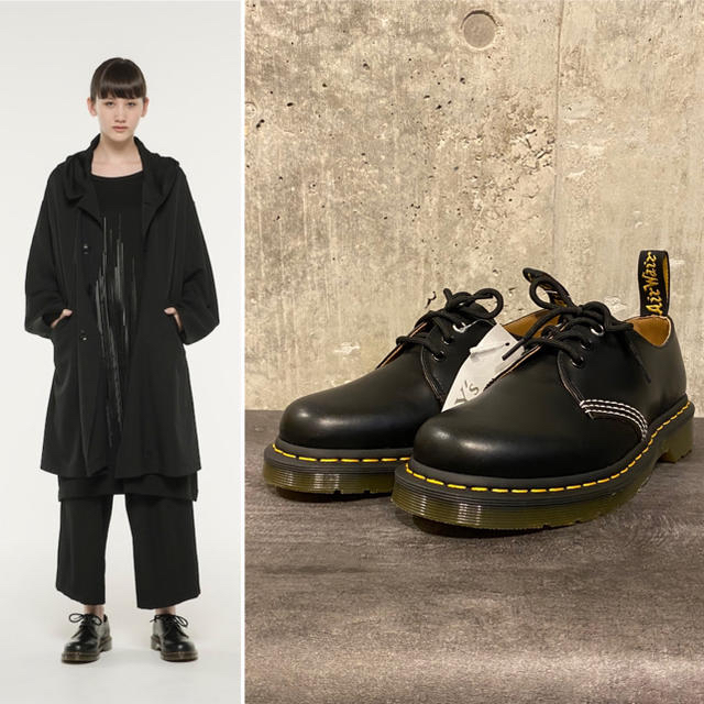Yohji Yamamoto(ヨウジヤマモト)の新品未使用 ヨウジ Y’s × マーチン  3ホール ステッチデザイン シューズ レディースの靴/シューズ(ローファー/革靴)の商品写真