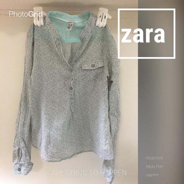 ZARA(ザラ)のらんらん様 zaraガーゼヘンリーネック キッズ/ベビー/マタニティのキッズ服女の子用(90cm~)(ブラウス)の商品写真