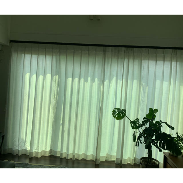 オーダーレースカーテン　遮光　遮熱　形状記憶　日本製　２枚