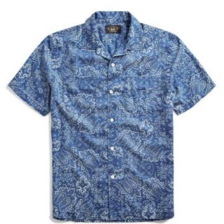 ダブルアールエル(RRL)の新品*RRL*インディゴ バンダナプリント シャツ*XS*　ダブルアールエル(シャツ)