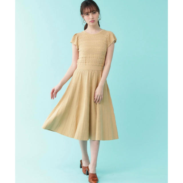 JILL by JILLSTUART(ジルバイジルスチュアート)のフラジャイルレイシーニットワンピース レディースのワンピース(ひざ丈ワンピース)の商品写真